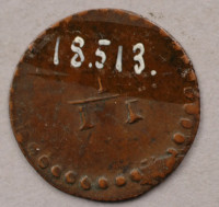 En pollett av koppar för ett dagsverke. Pollett